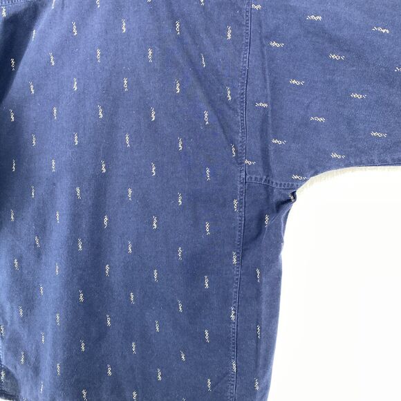 SUDDEN IMPACT Shirt Womens M Southwestern Button Front Cotton Blue Vintage - Picture 9 of 14